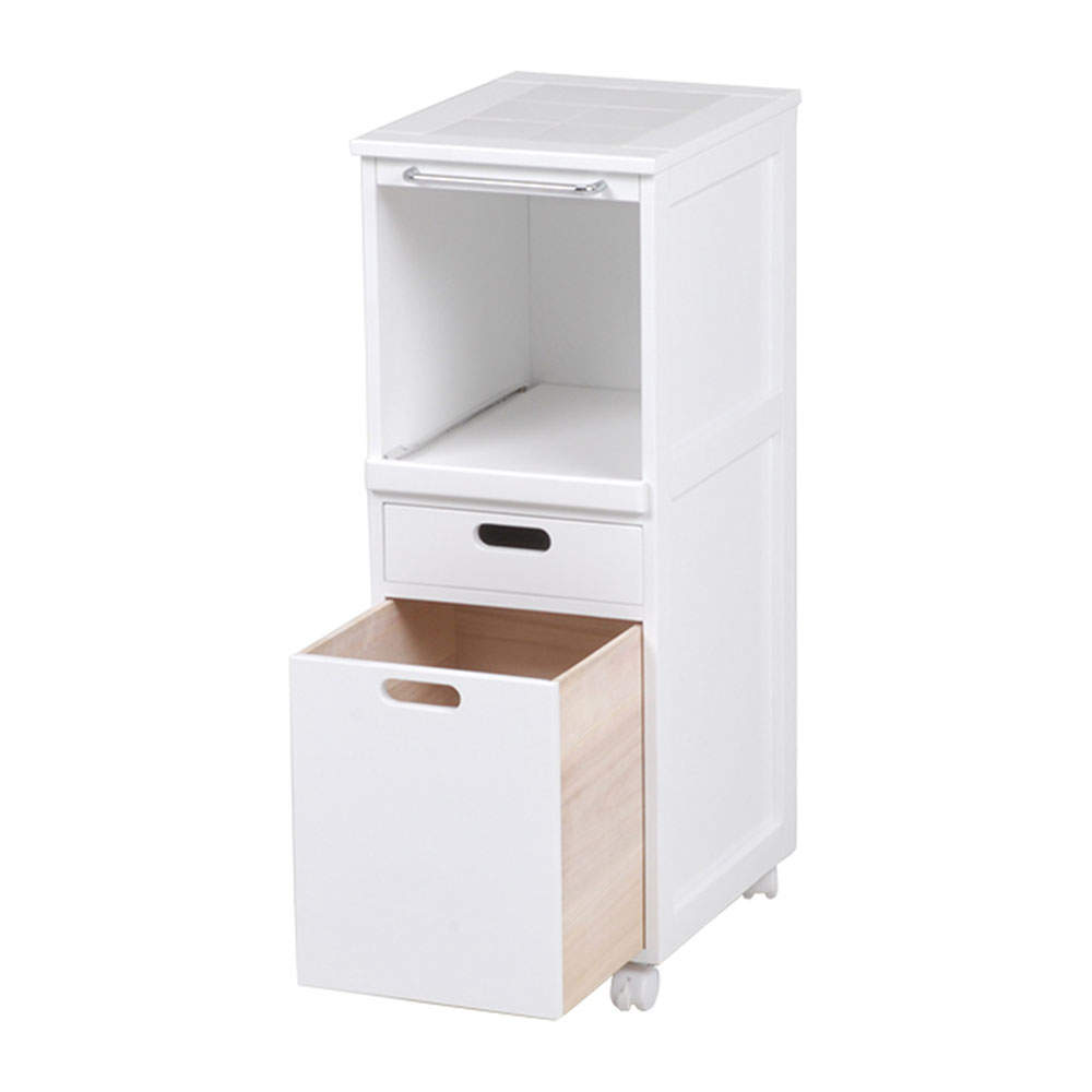萩原 キッチンワゴン ホワイト MW-6709WH
