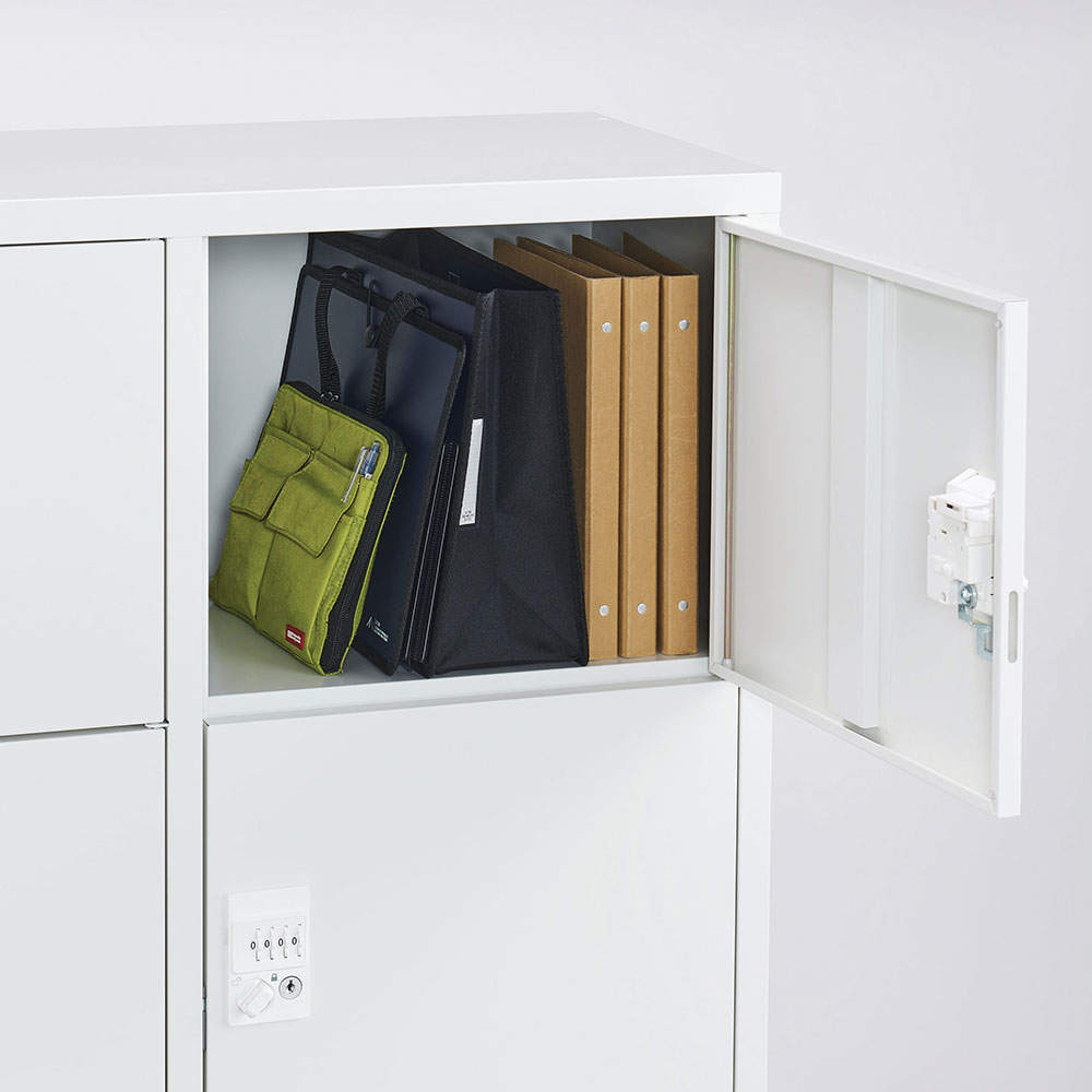 生興 ALZシリーズ パーソナルロッカー 6扉 ホワイト W880xD380×H1110mm ALZ-PL34-6