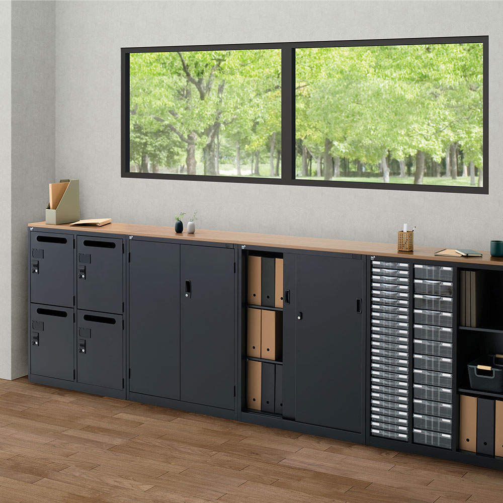 生興 ALZシリーズ ALZK書庫用棚板(ツメ共) ブラック ALZK-TT