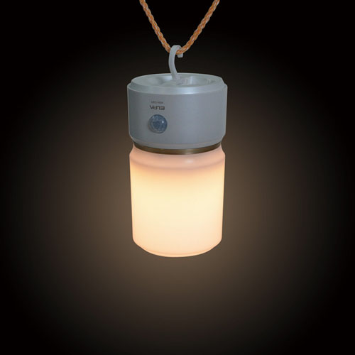 【売切れ御免】朝日電器 LEDライト もてなしのあかり 据置型 小型 3W 電球色LED ホワイト HLH-1201(PW)