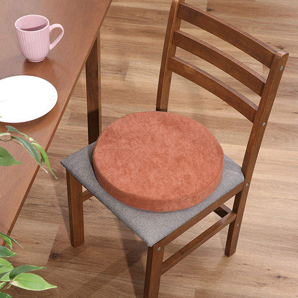 不二貿易 Foamy 低反発シートクッション ラウンド 丸型38cm モーブ