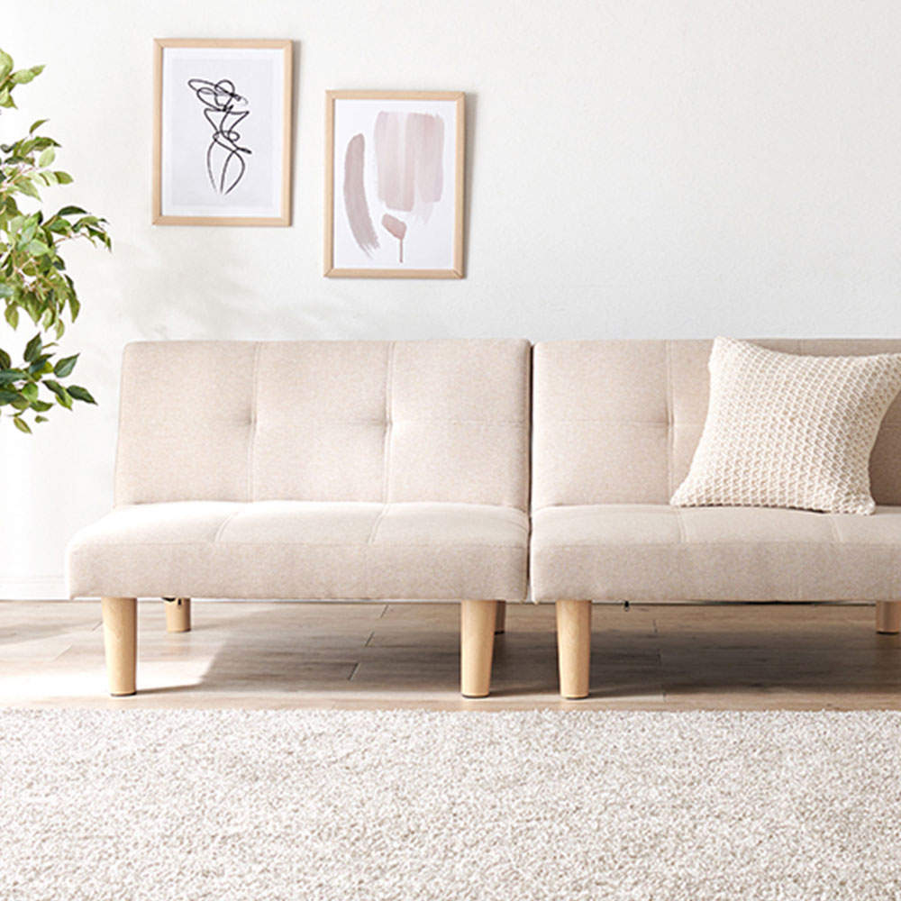 萩原 ソファベッド ベージュ LSF-4440BE-2S