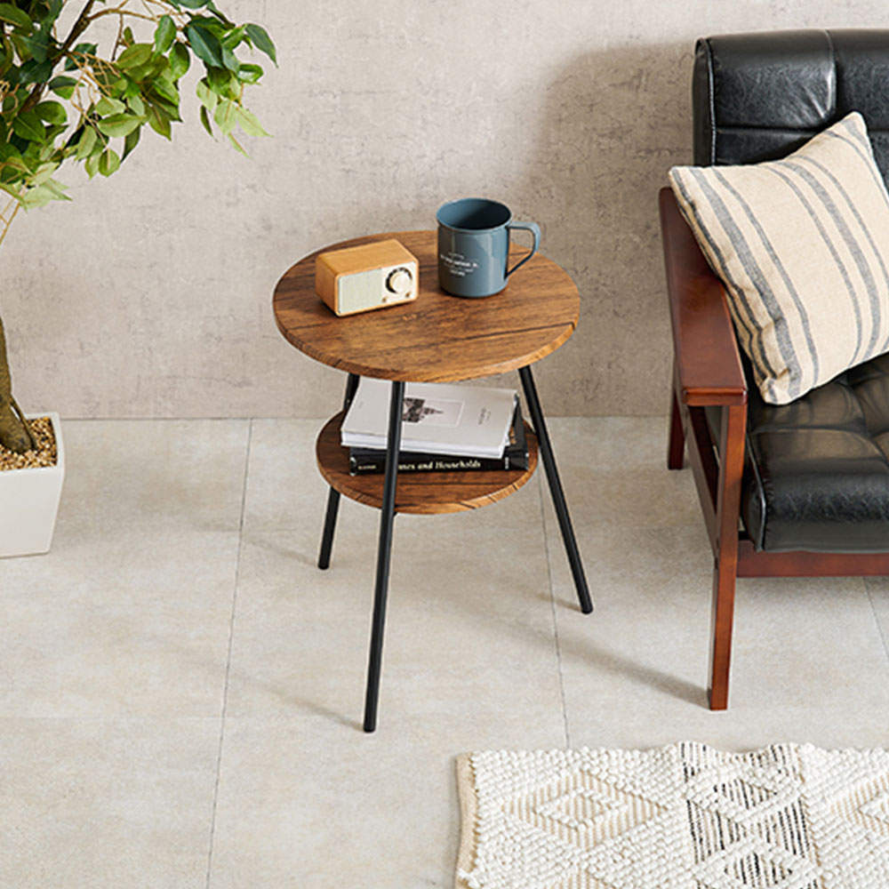 萩原 サイドテーブル ブラウン LST-4663BR