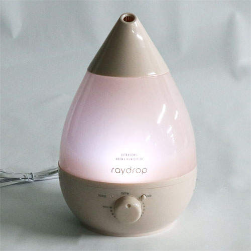 HIRO 超音波式加湿器 レイドロップ 上部給水 2.4L ベージュ KH-207BE