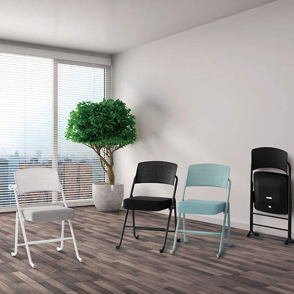 サンケイ 折りたたみ椅子 厚張り バネ座 布張り ブラック CFJ22-MY-PST-BK