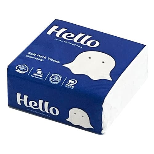 ユニバーサル・ペーパー ハロー ソフトパックティシュ ハーフサイズ 180組 10個×12パック