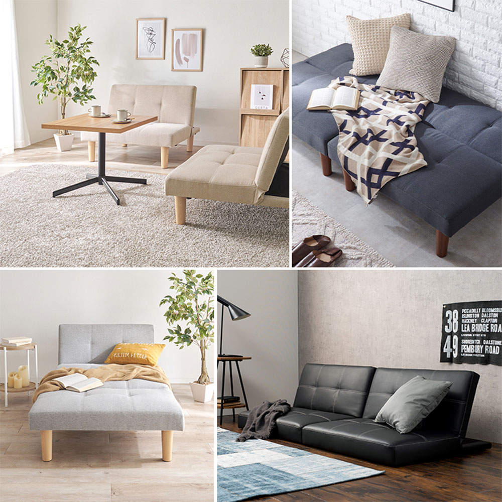 萩原 ソファベッド ベージュ LSF-4440BE-2S