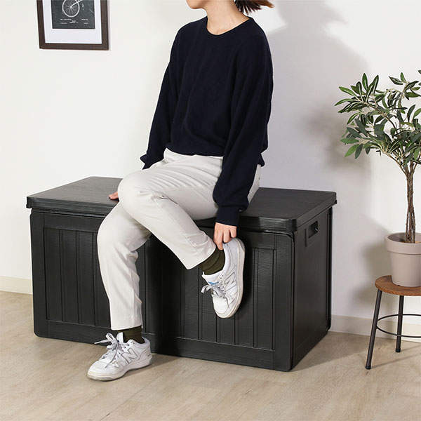 屋外ストッカー 収納BOXベンチ 190L 38356