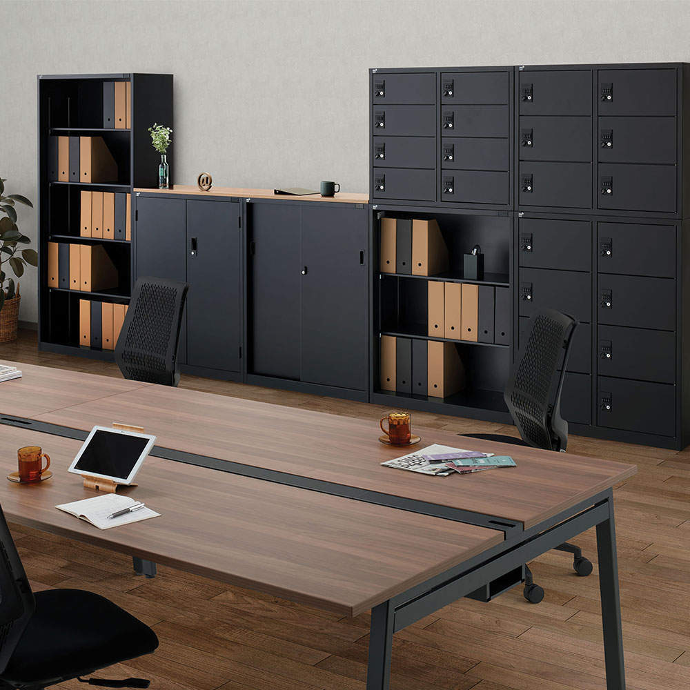 生興 ALZシリーズ パーソナルロッカー 8扉 ブラック W880xD380×H1110mm ALZK-PL34-8