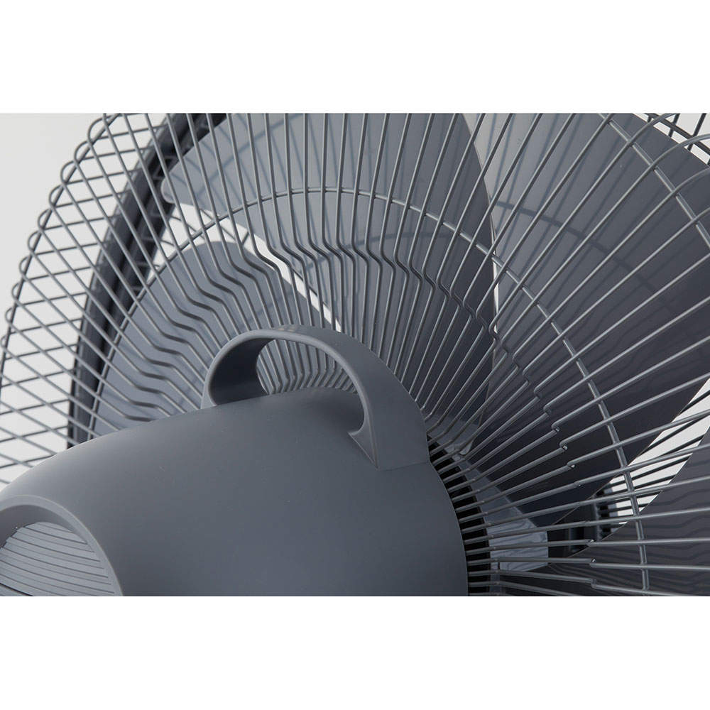 C:NET 扇風機 リビング扇 DCモーター リモコン式 ハイポジション グレー CFDH407GY