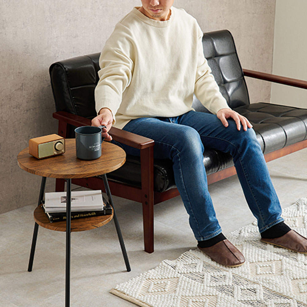 萩原 サイドテーブル ブラウン LST-4663BR