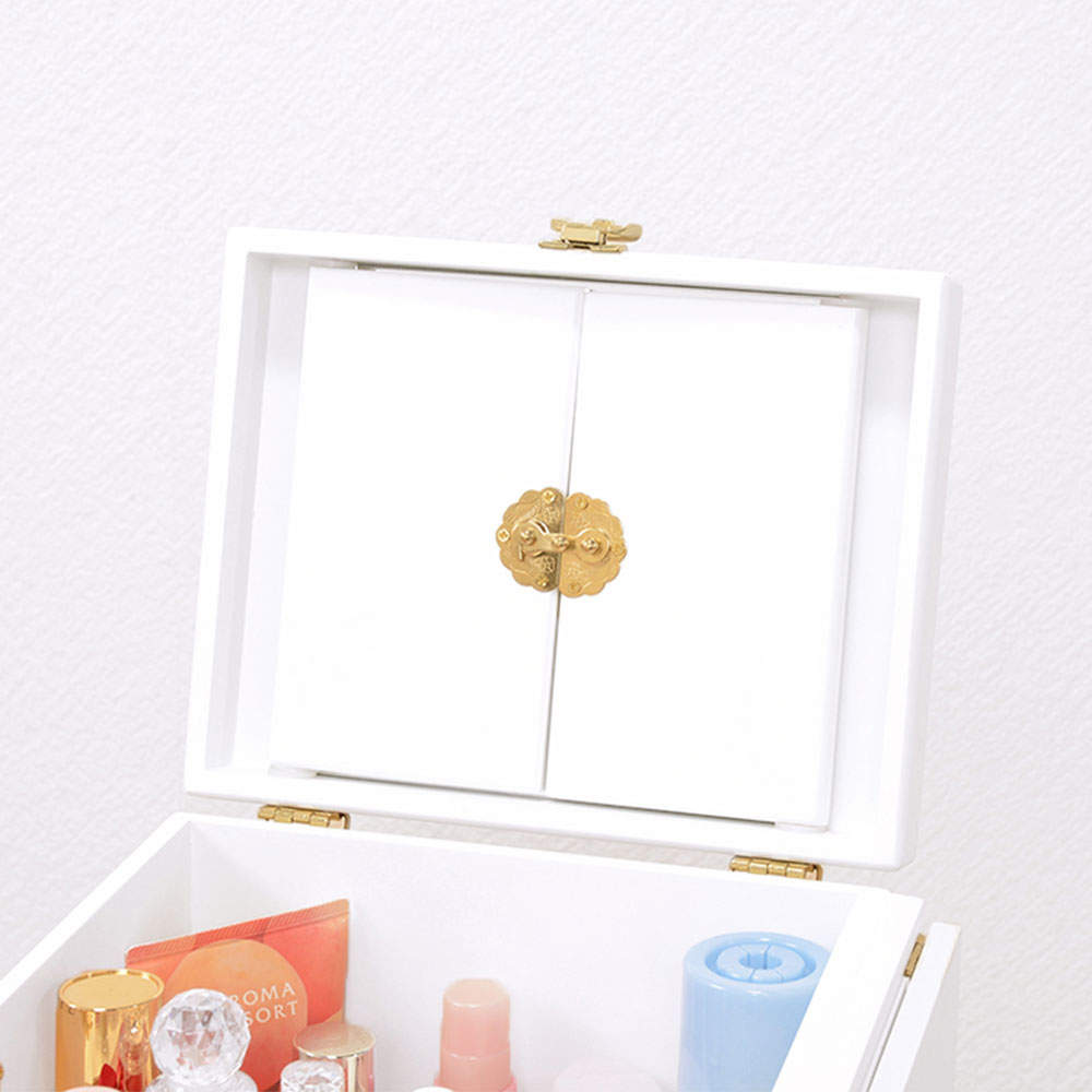 萩原 コスメボックス ホワイト MUD-6835WH