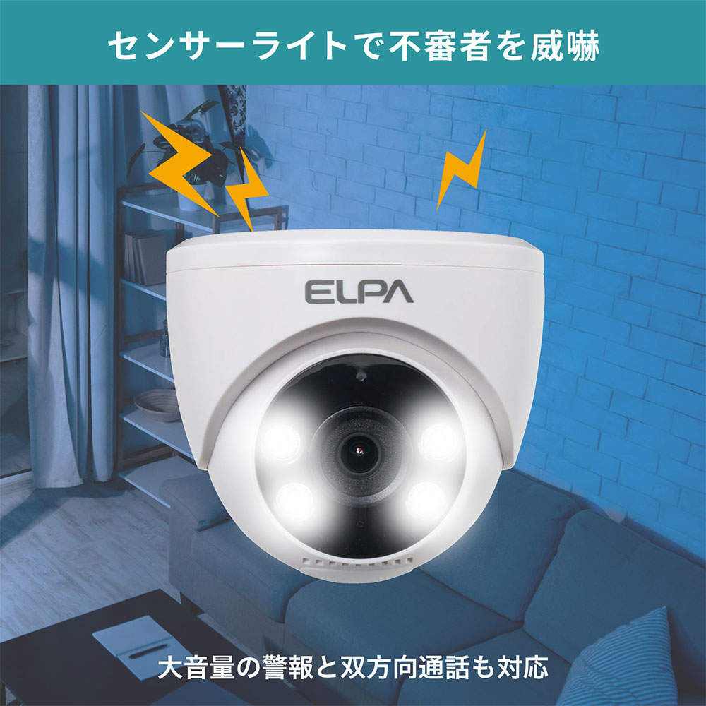 ELPA 防犯士が作ったスゴイ防犯カメラ 屋内用 ドーム形カメラ AC電源 TBC-DC300