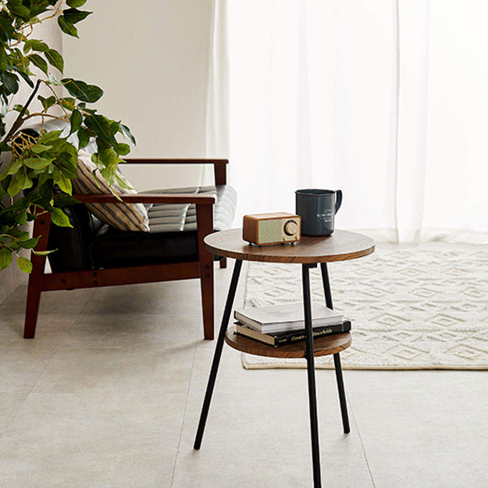 萩原 サイドテーブル ブラウン LST-4663BR