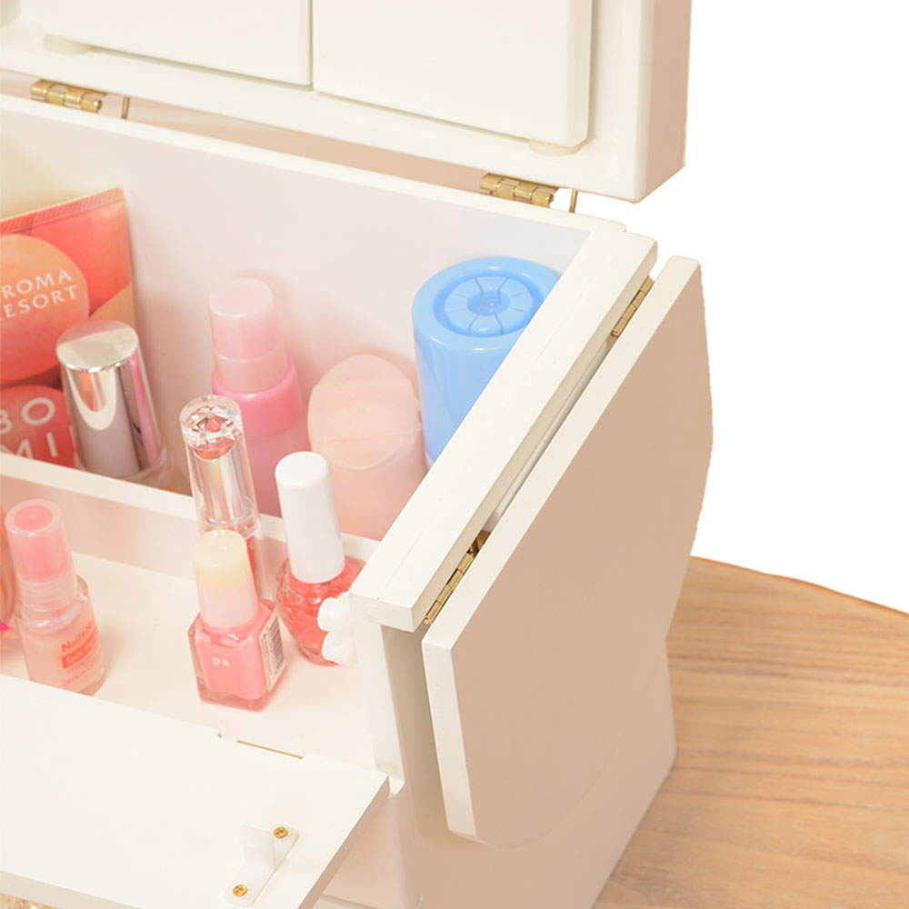 萩原 コスメボックス ホワイト MUD-6835WH