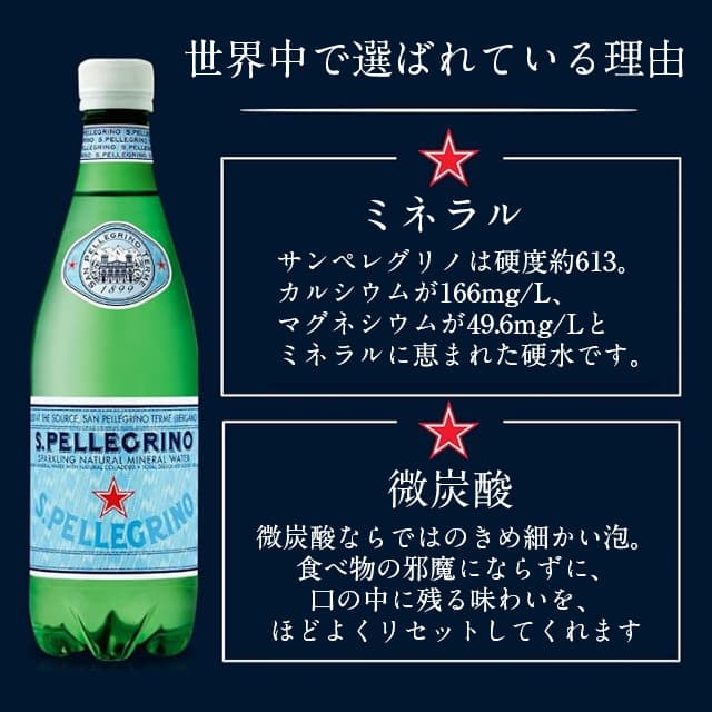 炭酸水 サンペレグリノ スパークリング・ナチュラルミネラルウォーター 500ml 24本