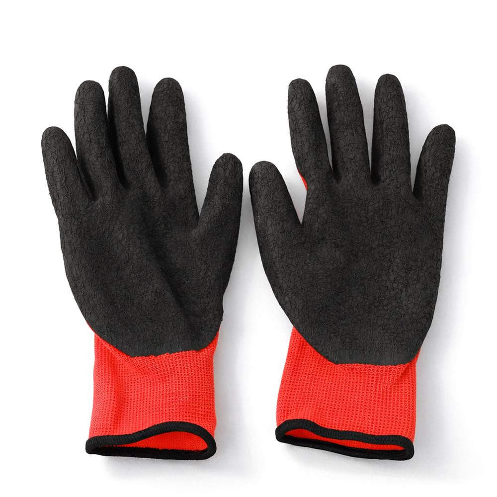 GRATES 天然ゴム背抜き手袋 レッド 48双