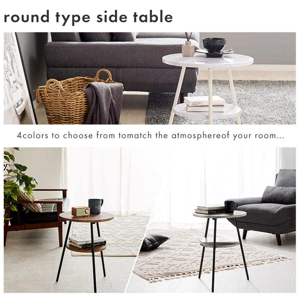 萩原 サイドテーブル ブラウン LST-4663BR