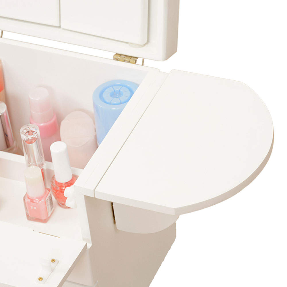 萩原 コスメボックス ホワイト MUD-6835WH