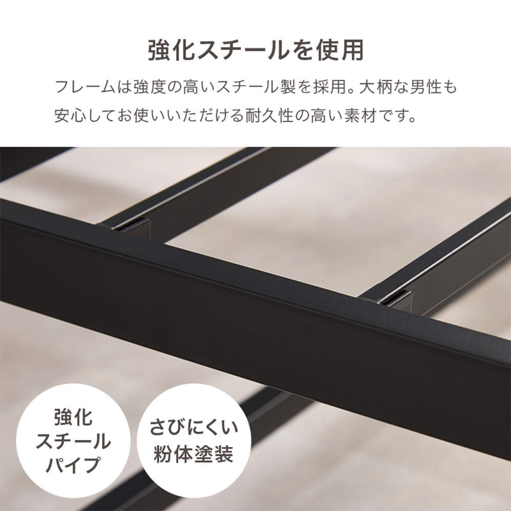 萩原 シングルベッド ダークブラウン KH-3074SBR