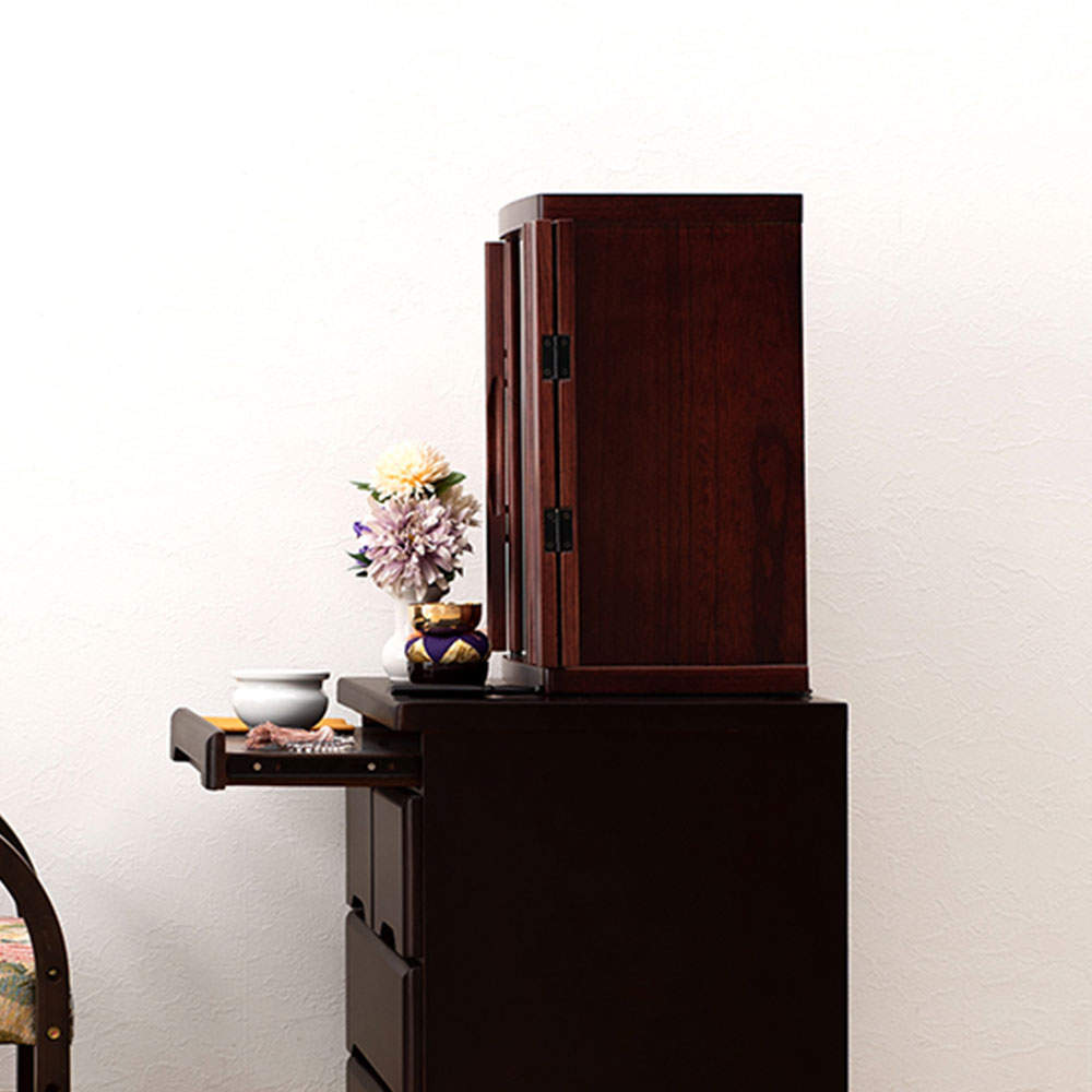 萩原 仏壇チェスト ダークブラウン MCH-6792