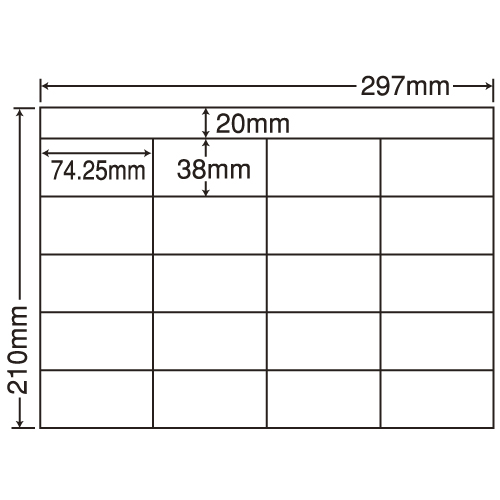 東洋印刷 ラベルシール nana 汎用タイプ A4 100シート×5 CH20S: