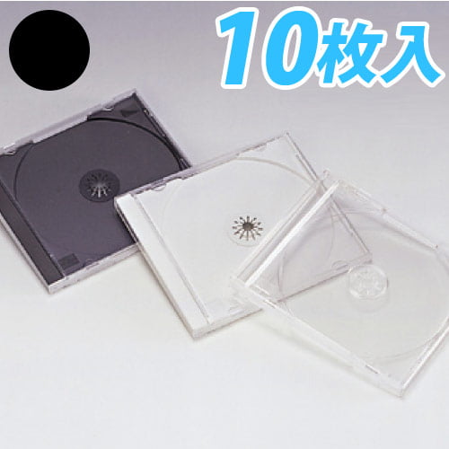 明晃化成工業 メディアケース CD/DVDケース ブラック 10枚 KSC-13C10BK: