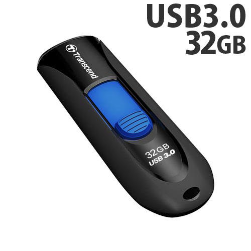 トランセンド USBフラッシュメモリ USBメモリ USB 3.1 Gen 1 32GB スライド式 ブラック TS32GJF790K: