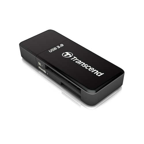 トランセンド USB 3.1/3.0カードリーダー USB3.0 SD/microSD ブラック TS-RDF5K: