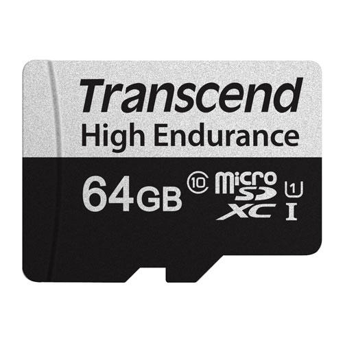 トランセンド microSDXCカード 64GB Class10 UHS-I U1 変換アダプター付 TS64GUSD350V: