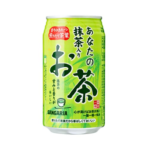 ワケあり品 アウトレット 賞味期限:26.04.30 サンガリア 緑茶 あなたの抹茶入りお茶 340g 23缶: