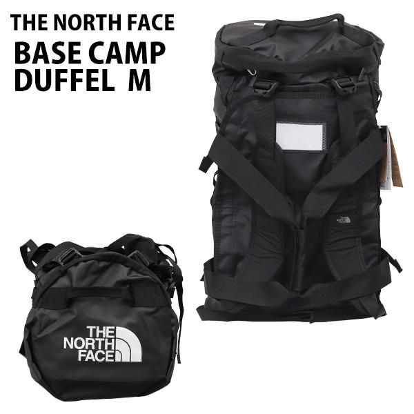 THE NORTH FACE バックパック BASE CAMP DUFFEL M ベースキャンプ ダッフル 71L ブラック ボストンバッグ ダッフルバッグ:
