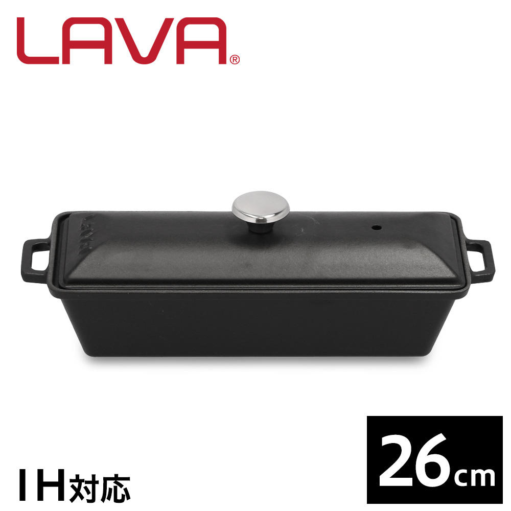 LAVA 鋳鉄ホーロー鍋 テリーヌポット 26cm Matt Black LV0090: