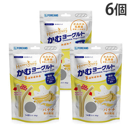 FORCANS フォーキャンス かむヨーグルト バナナ 14本入 90g 6個: