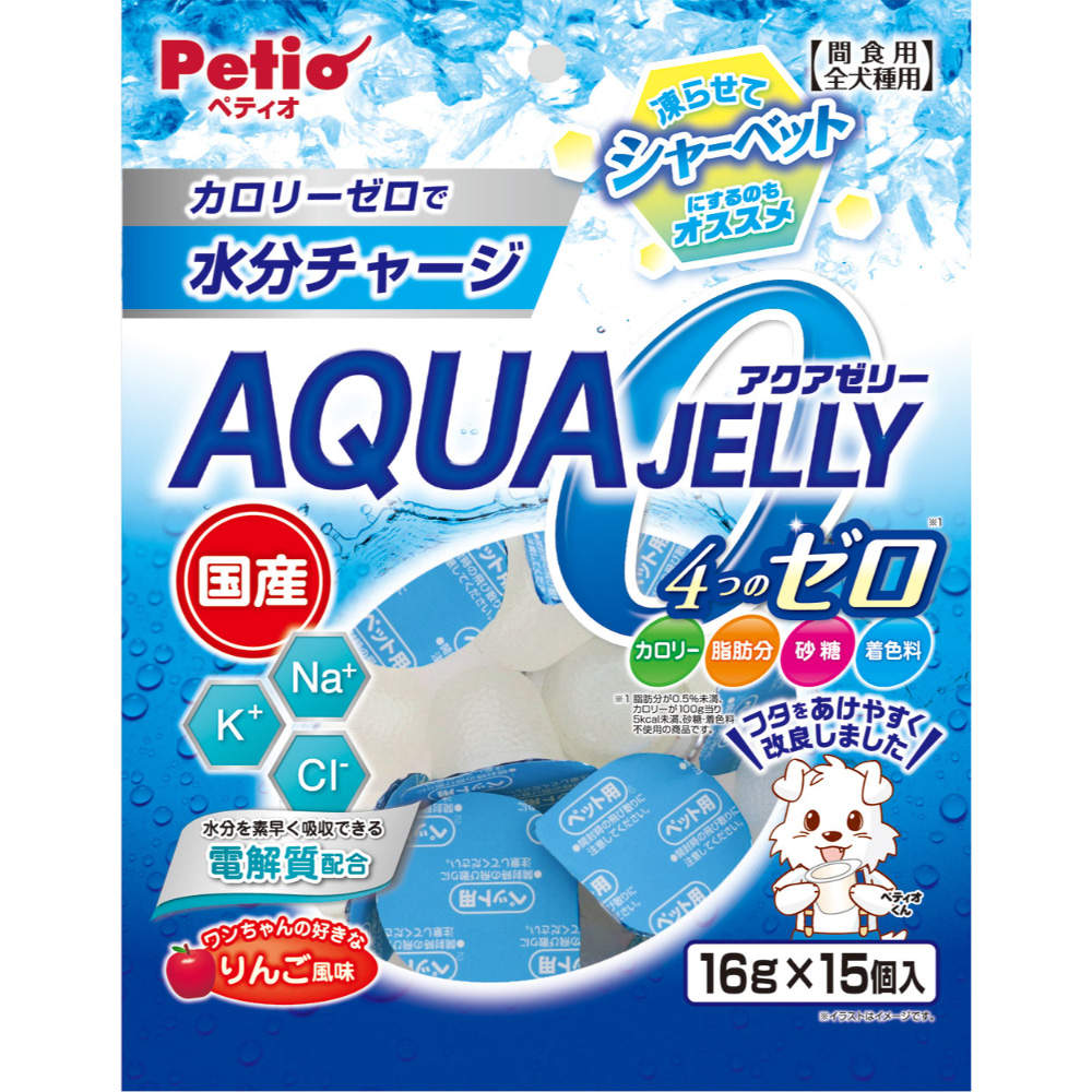 ペティオ アクアゼリー 4つのゼロ りんご風味 16g 15個入: