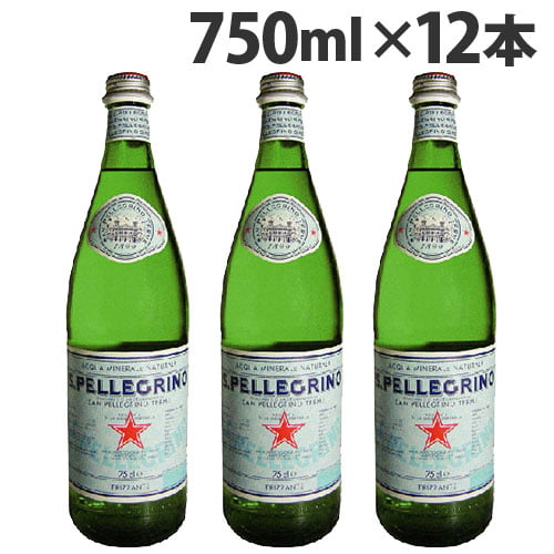 炭酸水 サンペレグリノ スパークリング・ナチュラルミネラルウォーター 瓶 750ml 12本: