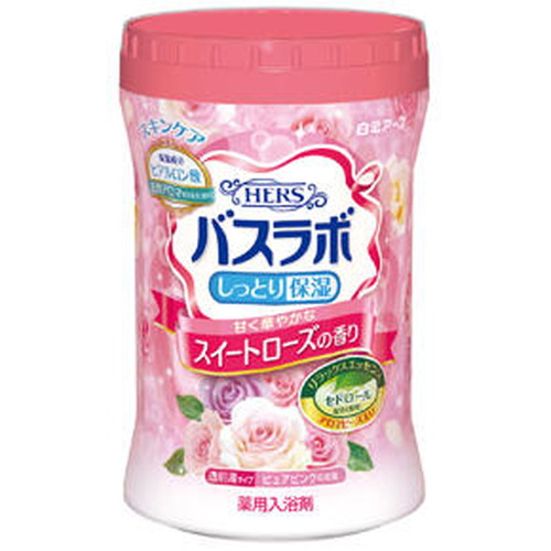 白元アース 入浴剤 HERSバスラボ ボトル スイートローズの香り 680g【医薬部外品】: