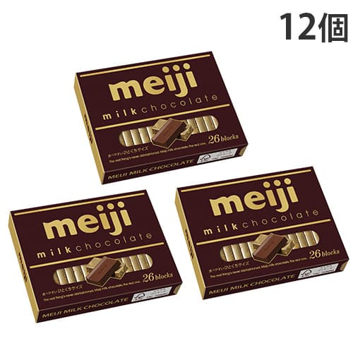 チョコレート 明治 ミルクチョコレートBOX 120g 26枚 12個: