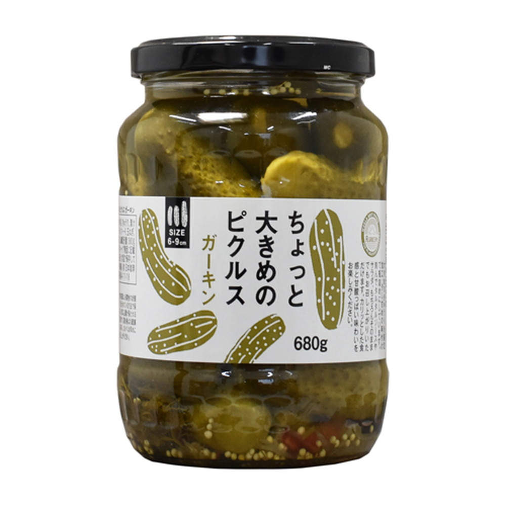 日本珈琲貿易 ちょっと大きめのピクルス ガーキン 680g: