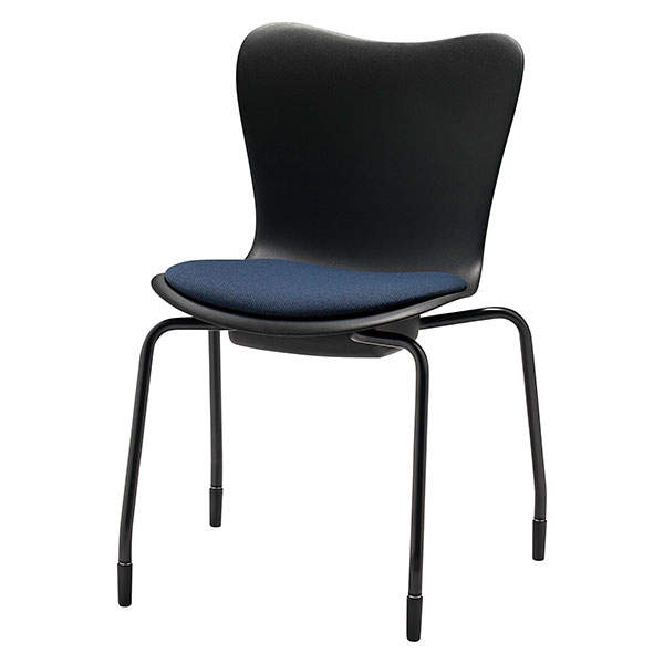 サンケイ ミーティングチェア ミドルチェア 4本脚 布張り ネイビー CM560-MY-PST-MNV: