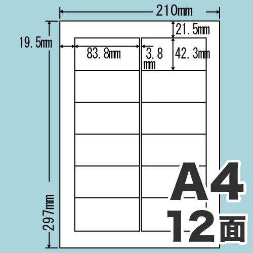 東洋印刷 ラベルシール nana 汎用タイプ 5箱 A4 500シート LDW12PG
