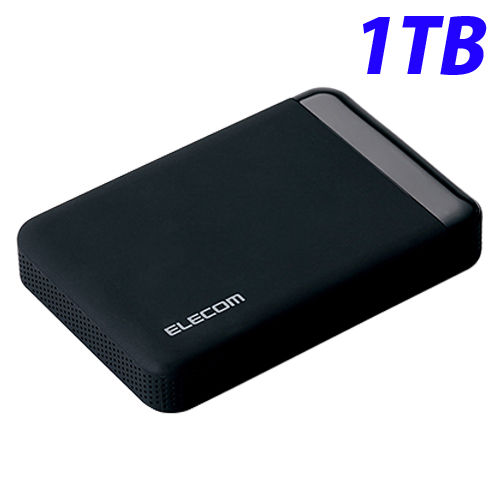 エレコム HDD セキュリティ対策用ポータブルハードディスクドライブ USB3.0 ハードウェア暗号化 パスワード保護 1TB ELP-EEN010UBK