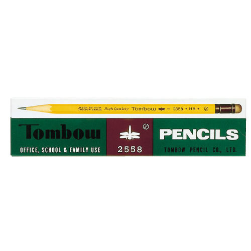 トンボ鉛筆 消しゴム付 HB 1ダース 2558-HB