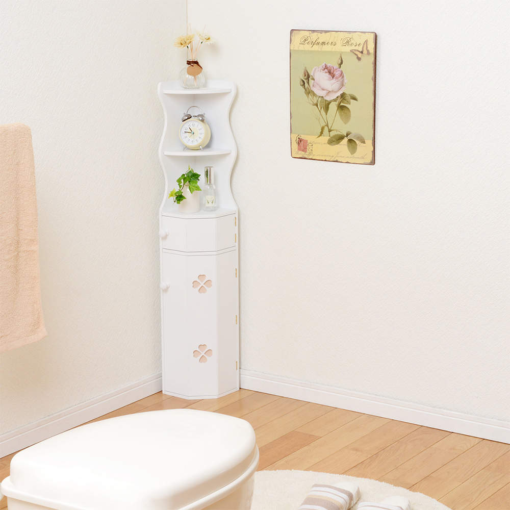 萩原 トイレラック ホワイト MTR-7005WH