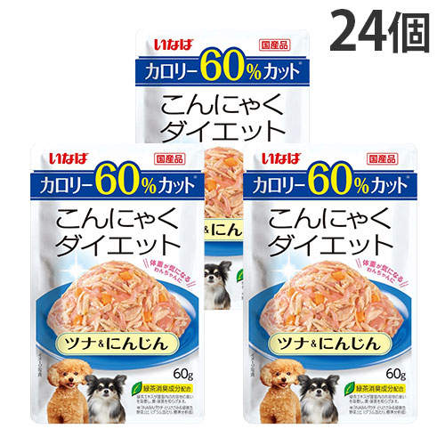 『ポイント15倍』いなば こんにゃくダイエット ツナ&にんじん 60g 24個 DRP-19