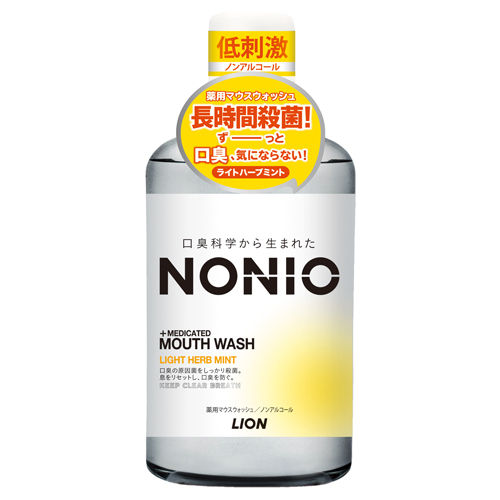 ライオン 洗口液 NONIO(ノニオ) マウスウォッシュ ノンアルコール ライトハーブミント 600ml