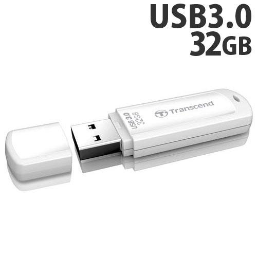 トランセンド USBフラッシュメモリ USBメモリ USB 3.1 Gen 1 32GB キャップ式 ホワイト TS32GJF730