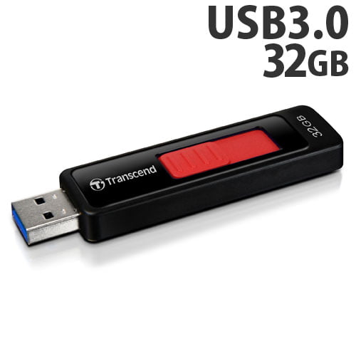 トランセンド USBフラッシュメモリ USBメモリ USB 3.1 Gen 1 32GB スライド式 ブラック TS32GJF760