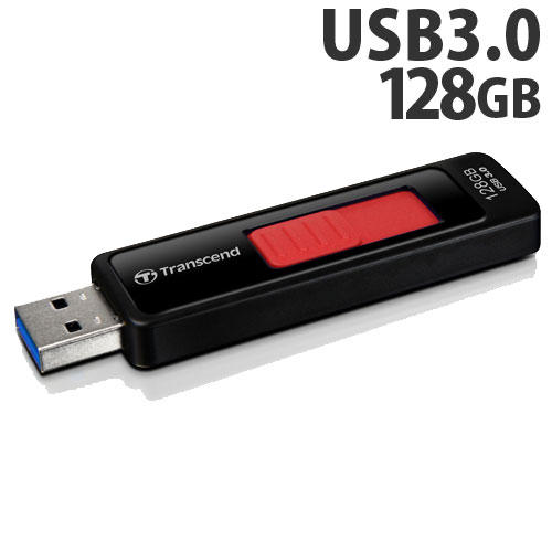トランセンド USBフラッシュメモリ USBメモリ USB 3.1 Gen 1 128GB スライド式 ブラック TS128GJF760