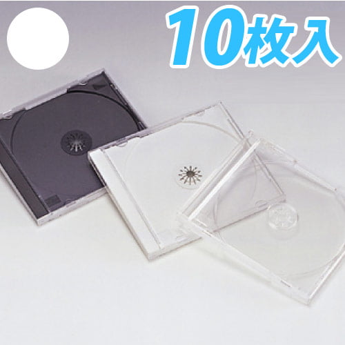 明晃化成工業 メディアケース CD/DVDケース ホワイト 10枚 KSC-13C10W